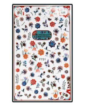 Körömmatrica Bohemian Flower F731
