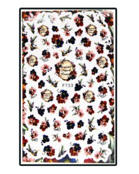 Körömmatrica Classic flower F733
