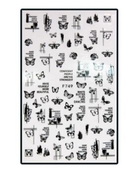 Körömmatrica Butterfly F749