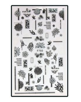 Körömmatrica Flowers F750