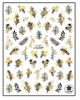 Körömmatrica Golden Garden CJ011