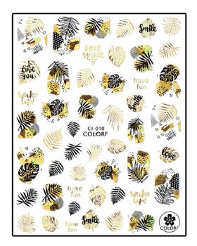 Körömmatrica Leaf Mania CJ010