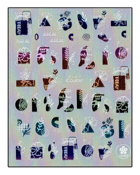 Körömmatrica Lovely Colorful CJ017SZ