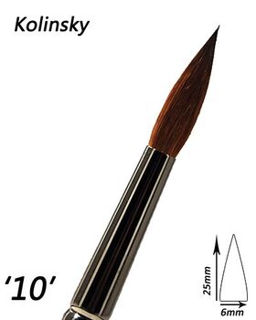 Kolinsky ecset silver line "10"