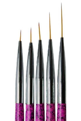 Körömdíszítő ecset készlet 5db-os