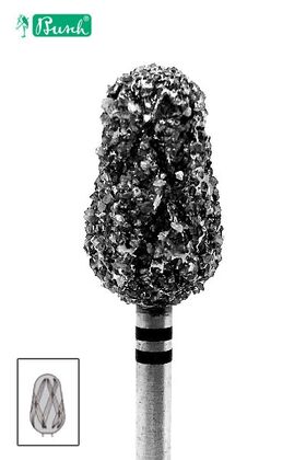 Busch CD buzogány (hő elvezetős) gyémánt fréz dupla fekete