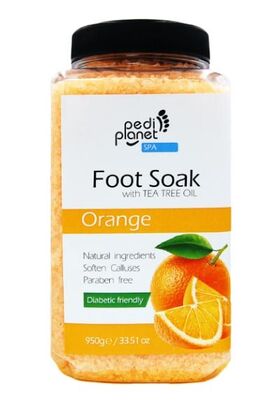 Pedi Planet Narancsos fürdősó lábáztatáshoz teafaolajjal 950g Pedi Planet Narancsos fürdősó lábáztatáshoz teafaolajjal 950g
