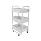 Carello fém eszközkocsi 3 polcos fehér